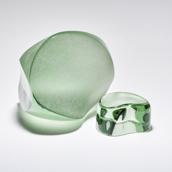 Zweiteilige Glasskulptur